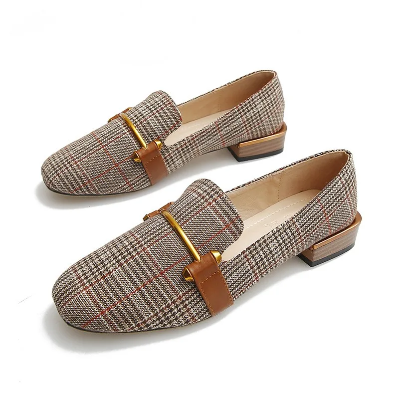 2019 Summer New Women's British Square Plaid Shoes Square Toe Comfortable Women Loafers Autumn Casual Shoes YX0029
2019 Summer New Women's British Square Plaid Shoes Square Toe Comfortable Women Loafers Autumn Casual Shoes YX0029