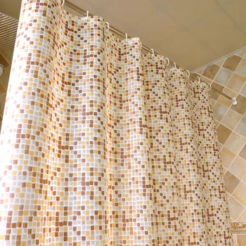 Modern Wave waterproof mildew Mosaic small cube thickening toilet cloth heavier sinker hook bathroom shower curtain M448 
Modern Wave waterproof mildew Mosaic small cube thickening toilet cloth heavier sinker hook bathroom shower curtain M448