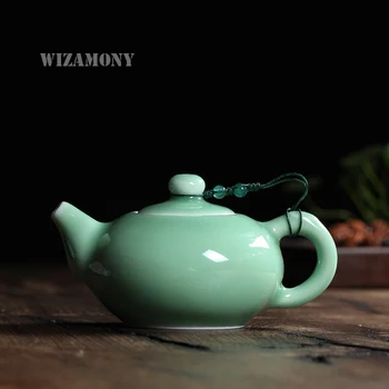 140ml Crackle Glaze Brother Kiln Longquan Celadon Exquisite Teapot Zisha Ceramics Arts yixing Clay Antique Porcelain Teapot
140ml Crackle Glaze Brother Kiln Longquan Celadon Exquisite Teapot Zisha Ceramics Arts yixing Clay Antique Porcelain Teapot