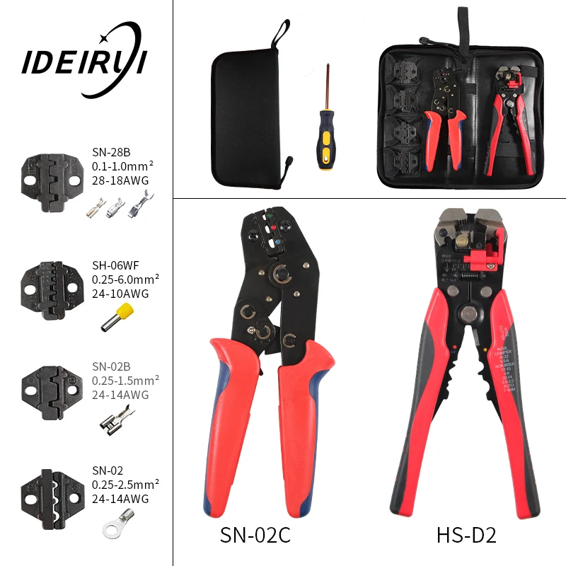 4 In 1 Multi Wire Crimper Tools Kit Engineering Ratchet Terminal Crimping Plier with Wire Stripper Screwdriver 4 Spare Terminals
4 In 1 Multi Wire Crimper Tools Kit Engineering Ratchet Terminal Crimping Plier with Wire Stripper Screwdriver 4 Spare Terminals