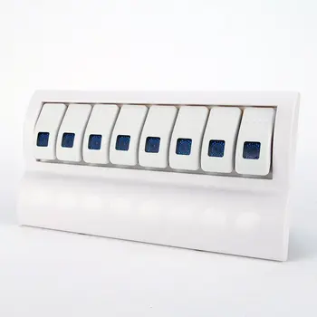 Marine Boat White Switch Panel 8 Gang Blue LED Indicator Rocker Circuit Breaker
Marine Boat White Switch Panel 8 Gang Blue LED Indicator Rocker Circuit Breaker