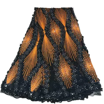 Newest 3D flowers lace fabric with stones French lace fabric of good quality for evening dress A810-1
Newest 3D flowers lace fabric with stones French lace fabric of good quality for evening dress A810-1