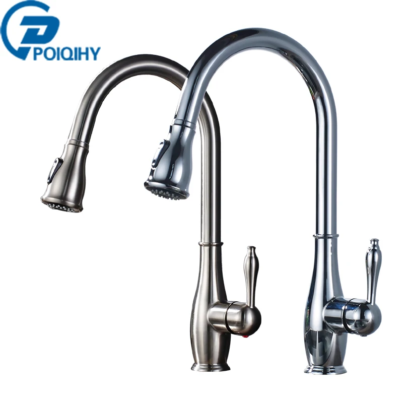 Modern Swivel Kitchen Faucet Chrome & Brushed Nickel Deck Mounted Single Handle Mixer Taps Pull Out Copper Kitchen Faucets
Modern Swivel Kitchen Faucet Chrome & Brushed Nickel Deck Mounted Single Handle Mixer Taps Pull Out Copper Kitchen Faucets