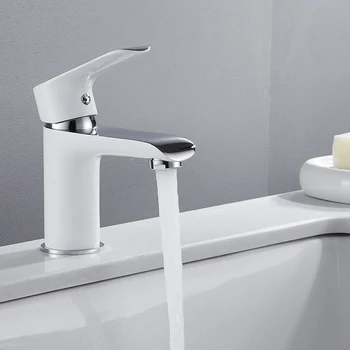 Bathroom Basin Faucet Fixture White Brass Modern Sink Tap Toilet Water Basin Sink Tap Bathroom Sink Faucets Water Mixer
Bathroom Basin Faucet Fixture White Brass Modern Sink Tap Toilet Water Basin Sink Tap Bathroom Sink Faucets Water Mixer
