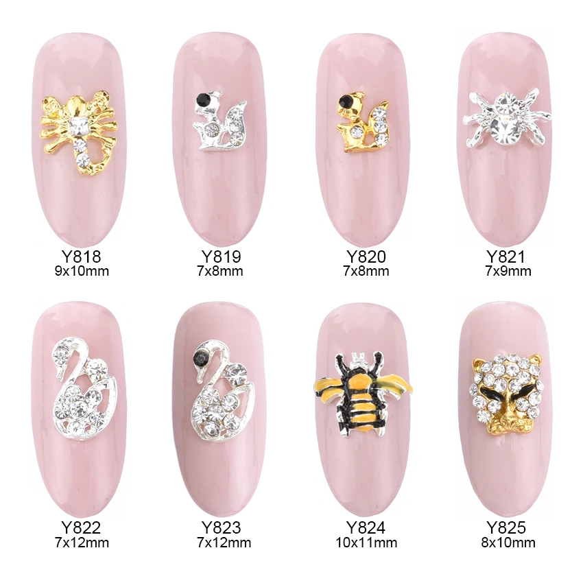 10pcs Animal designs nail studs gold Scorpions squirrel strass rhinestones jewelry wolf nail art decorations charms Y818~825
10pcs Animal designs nail studs gold Scorpions squirrel strass rhinestones jewelry wolf nail art decorations charms Y818~825