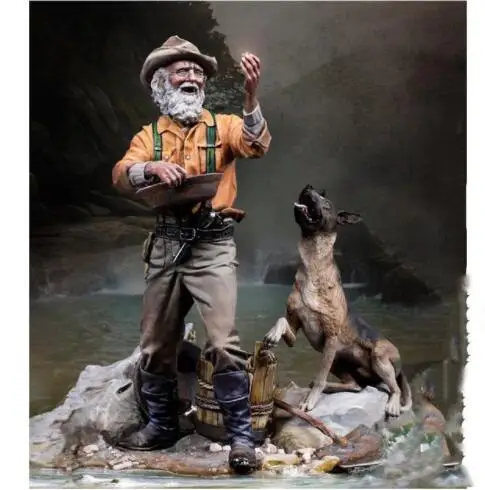 New Unassembled 1/24 75mm Gold Rush Prospector with dog 1849 Wild West Resin Kit DIY Toys Unpainted resin model
New Unassembled 1/24 75mm Gold Rush Prospector with dog 1849 Wild West Resin Kit DIY Toys Unpainted resin model
