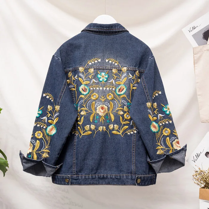 YingYuanFang Fashion new spring 5XL women's fat mm loose thin embroidery denim jacket
YingYuanFang Fashion new spring 5XL women's fat mm loose thin embroidery denim jacket