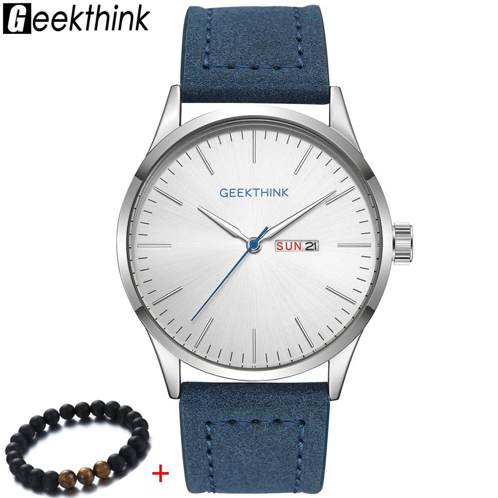Geekthink Mens Watches Top Brand Luxury Sport Quartz-Watch Leather Strap Clock Men Waterproof Wristwatch Male relogio masculino
Geekthink Mens Watches Top Brand Luxury Sport Quartz-Watch Leather Strap Clock Men Waterproof Wristwatch Male relogio masculino