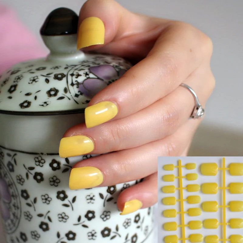 24pcs Lemon Yellow Candy Women False Nails Sparkly Nail Art Full Wrap Tips Hand Nails Nail Salon Product No.124
24pcs Lemon Yellow Candy Women False Nails Sparkly Nail Art Full Wrap Tips Hand Nails Nail Salon Product No.124