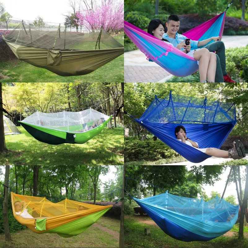 8 color Portable Double Hammock Army Green High Strength Parachute Nylon Camping Mosquito Garden Swing With Mosquito Nets Hamaca
8 color Portable Double Hammock Army Green High Strength Parachute Nylon Camping Mosquito Garden Swing With Mosquito Nets Hamaca