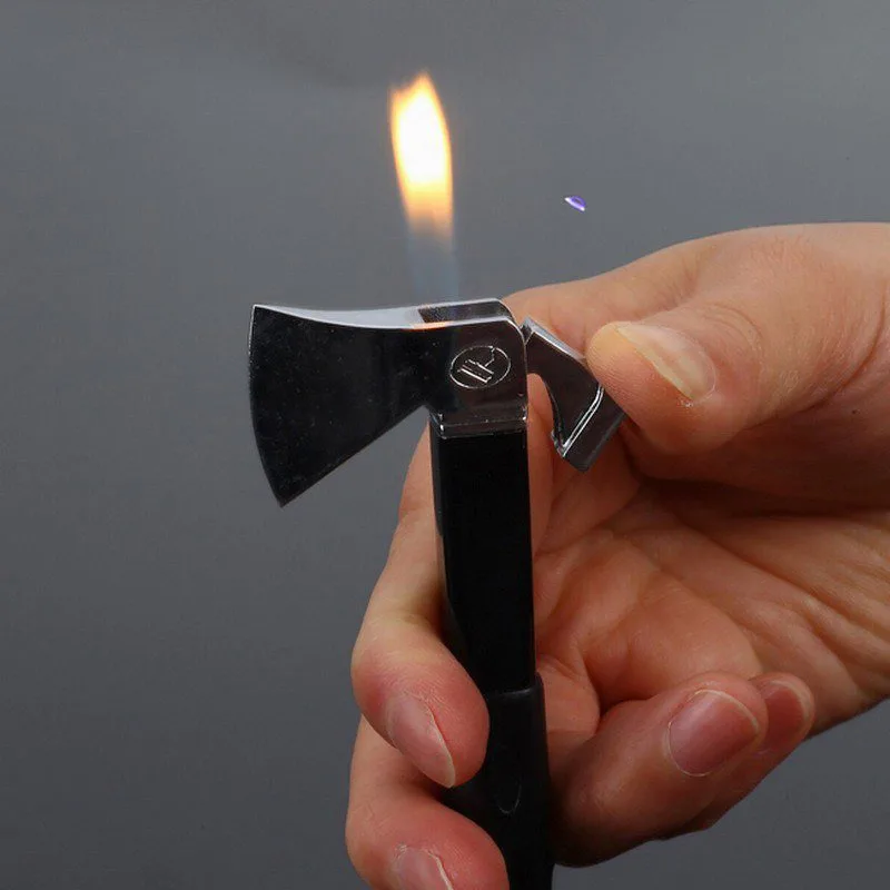 Funny Cigarette Lighter Refillable Petrol Butane Gas Lighter Axe Shape Kerosene Oil Jet Lighters Gadget for Men
Funny Cigarette Lighter Refillable Petrol Butane Gas Lighter Axe Shape Kerosene Oil Jet Lighters Gadget for Men