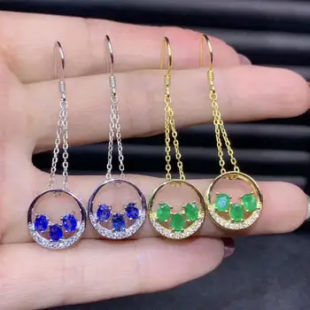SHILOVEM 925 sterling silver real Natural Emerald sapphire ruby stud earrings classic fine Jewelry women 3*4mm de0304621agmlh
SHILOVEM 925 sterling silver real Natural Emerald sapphire ruby stud earrings classic fine Jewelry women 3*4mm de0304621agmlh