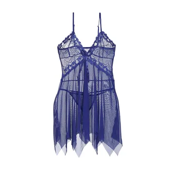 Women's Fashion Sexy Lace V-Neck Sleeveless Sling Open Chest Sleepwear Nightdress Lingerie Set Night Dress G-string
Women's Fashion Sexy Lace V-Neck Sleeveless Sling Open Chest Sleepwear Nightdress Lingerie Set Night Dress G-string