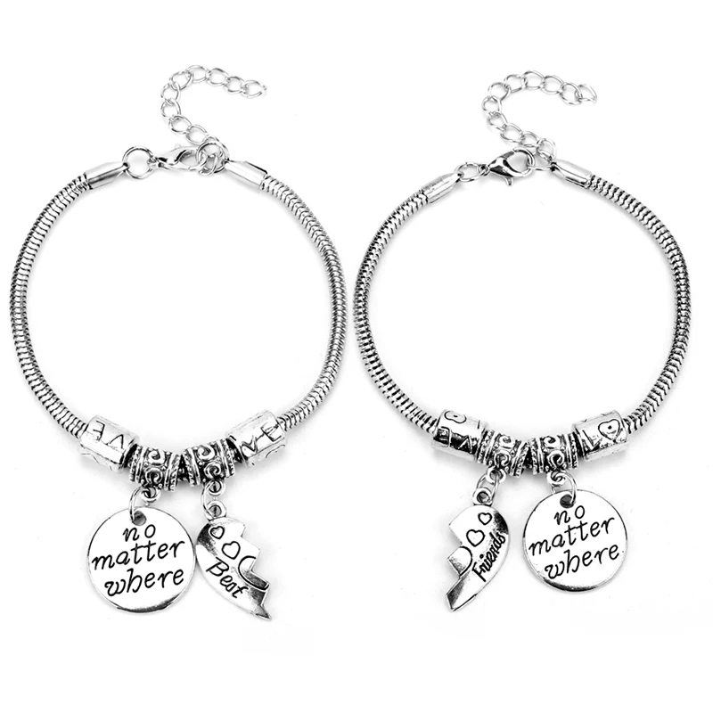 dongsheng Vintage 2pcs Bff Bracelets No Matter Where Best Friend Forever Bracelet Half Broken Heart Friendship Bracelets Gift-25
dongsheng Vintage 2pcs Bff Bracelets No Matter Where Best Friend Forever Bracelet Half Broken Heart Friendship Bracelets Gift-25