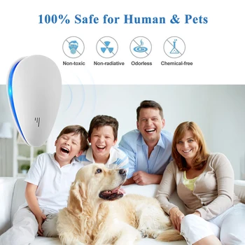 4Pcs Pest Control Electronic Ultrasonic Anti Mosquito Insect Repeller Rat Mouse Cockroach Pest Reject Repellent EU/US Plug 
4Pcs Pest Control Electronic Ultrasonic Anti Mosquito Insect Repeller Rat Mouse Cockroach Pest Reject Repellent EU/US Plug