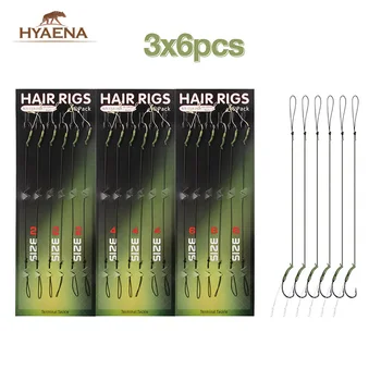 Hyaena 18pcs=3Packs Carp Fishing Hair Rigs Teflon Coated Curve Fishing Hook Hair Stops Line Boilie Carp Fishing Rigs
Hyaena 18pcs=3Packs Carp Fishing Hair Rigs Teflon Coated Curve Fishing Hook Hair Stops Line Boilie Carp Fishing Rigs