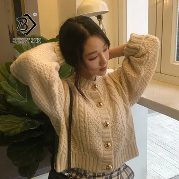 2019 Autumn New Women's Cardigan Sweater Knitting Thick Twist Vintage Button Design Solid Korean Casual Fashion Tops C97613D
2019 Autumn New Women's Cardigan Sweater Knitting Thick Twist Vintage Button Design Solid Korean Casual Fashion Tops C97613D