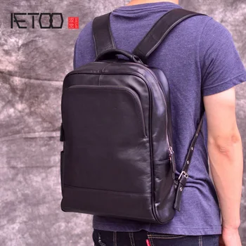 AETOO New trend head cowhide shoulder backpack, leather bag men's business large capacity leisure computer bag
AETOO New trend head cowhide shoulder backpack, leather bag men's business large capacity leisure computer bag