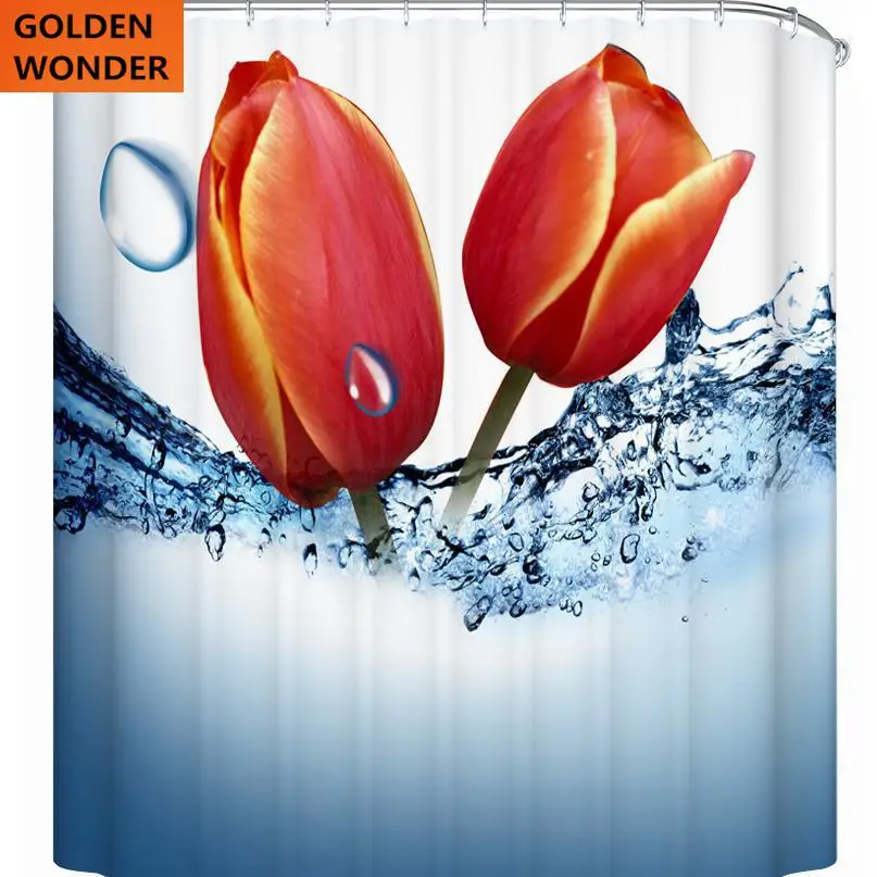 New Arrival Tulip Polyester Thickened Waterproof Shower Curtain 3d Curtains Mildew Semi Shade Bathroom Partition
New Arrival Tulip Polyester Thickened Waterproof Shower Curtain 3d Curtains Mildew Semi Shade Bathroom Partition