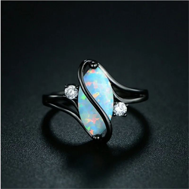 Hot Sale Oval Opal Stone Ring Black Gold Color Rings Fashion Jewelry Engagement Rings For Women Party Gift Anillos Mujer L3N611
Hot Sale Oval Opal Stone Ring Black Gold Color Rings Fashion Jewelry Engagement Rings For Women Party Gift Anillos Mujer L3N611