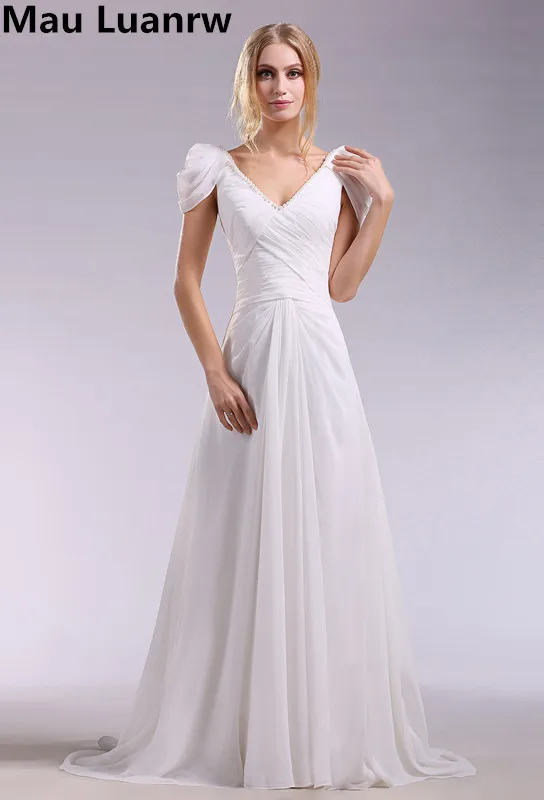 Puff Sleeves Chiffon Wedding Dresses Boho Wedding Bridal Gown Summer Beach Bride Dress Custom Size Color
Puff Sleeves Chiffon Wedding Dresses Boho Wedding Bridal Gown Summer Beach Bride Dress Custom Size Color