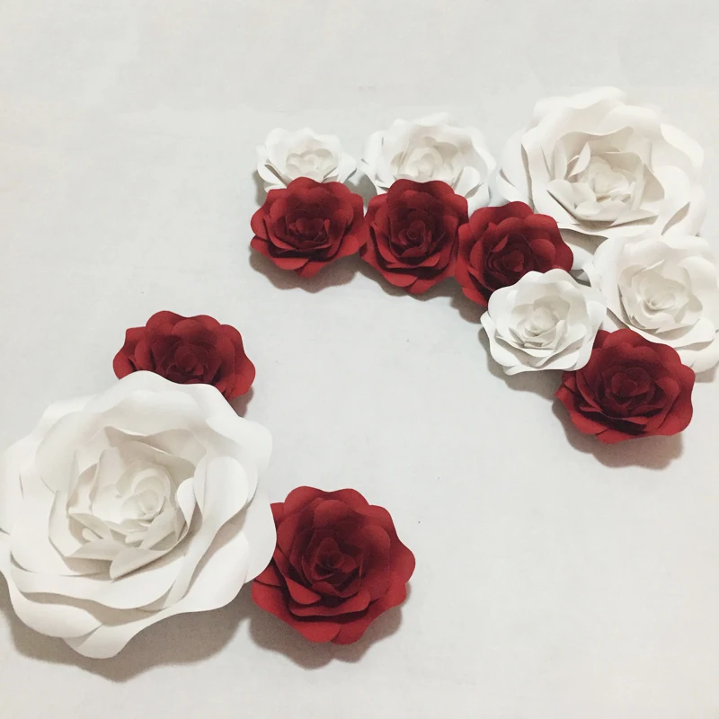 12pcs Simulation Cardboard Giant Paper Rose Flowers Showcase Wedding Backdrops Props flores artificiais para decora o
12pcs Simulation Cardboard Giant Paper Rose Flowers Showcase Wedding Backdrops Props flores artificiais para decora o