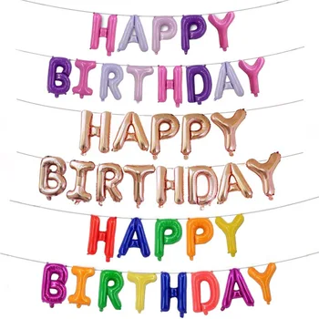 etyakids 13pcs/pack Happy Birthday English Letters balloon