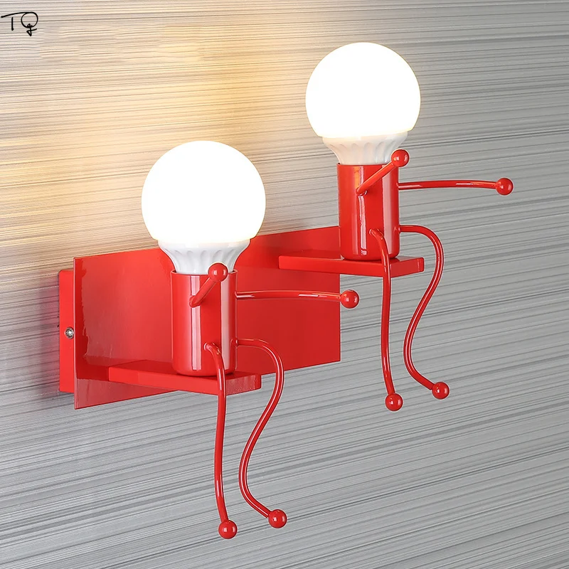 Nordic Humanoid Iron Led Wall Lamp Metal Cartoon Robot Sconce Wall Light Fixtures Modern Children Room Bedside Bedroom Luminaire
Nordic Humanoid Iron Led Wall Lamp Metal Cartoon Robot Sconce Wall Light Fixtures Modern Children Room Bedside Bedroom Luminaire