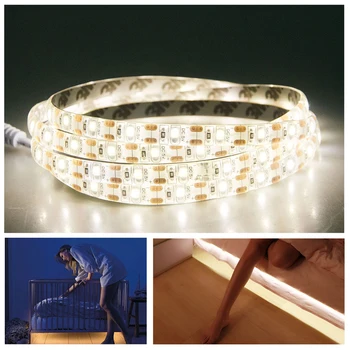 PIR Motion Sensor LED Under Cabinet Lights 2835 LED Strip Light 60 LEDs/m Wireless Smart Night Lamp Indoor Bedroom Lighting
PIR Motion Sensor LED Under Cabinet Lights 2835 LED Strip Light 60 LEDs/m Wireless Smart Night Lamp Indoor Bedroom Lighting