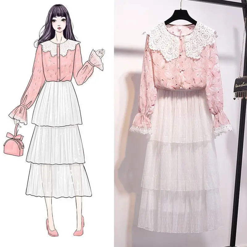 New 2019 Spring Summer Women Sweet Two Piece Outfits Lady Vintage Floral Print Blouse + Skirt Suits Female Slim Chiffon Sets X33
New 2019 Spring Summer Women Sweet Two Piece Outfits Lady Vintage Floral Print Blouse + Skirt Suits Female Slim Chiffon Sets X33