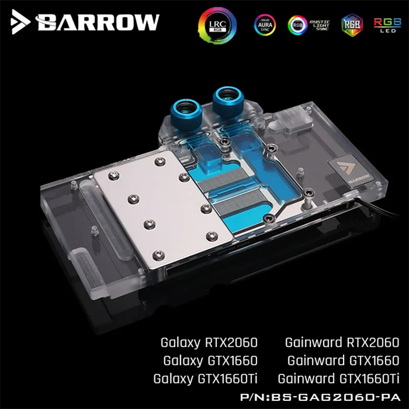 Barrow BS-GAG2060-PA, LRC 2.0 Full Cover Graphics Card Water Cooling Blocks, For Galaxy/Gainward RTX2060/GTX1660Ti/GTX1660
Barrow BS-GAG2060-PA, LRC 2.0 Full Cover Graphics Card Water Cooling Blocks, For Galaxy/Gainward RTX2060/GTX1660Ti/GTX1660