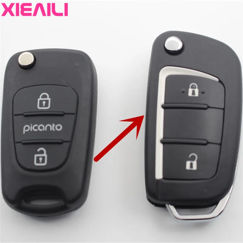XIEAILI OEM Blank 2Button Modified Flip Folding Remote Key Case Shell For Kia Picanto Key Fob Case S507
XIEAILI OEM Blank 2Button Modified Flip Folding Remote Key Case Shell For Kia Picanto Key Fob Case S507