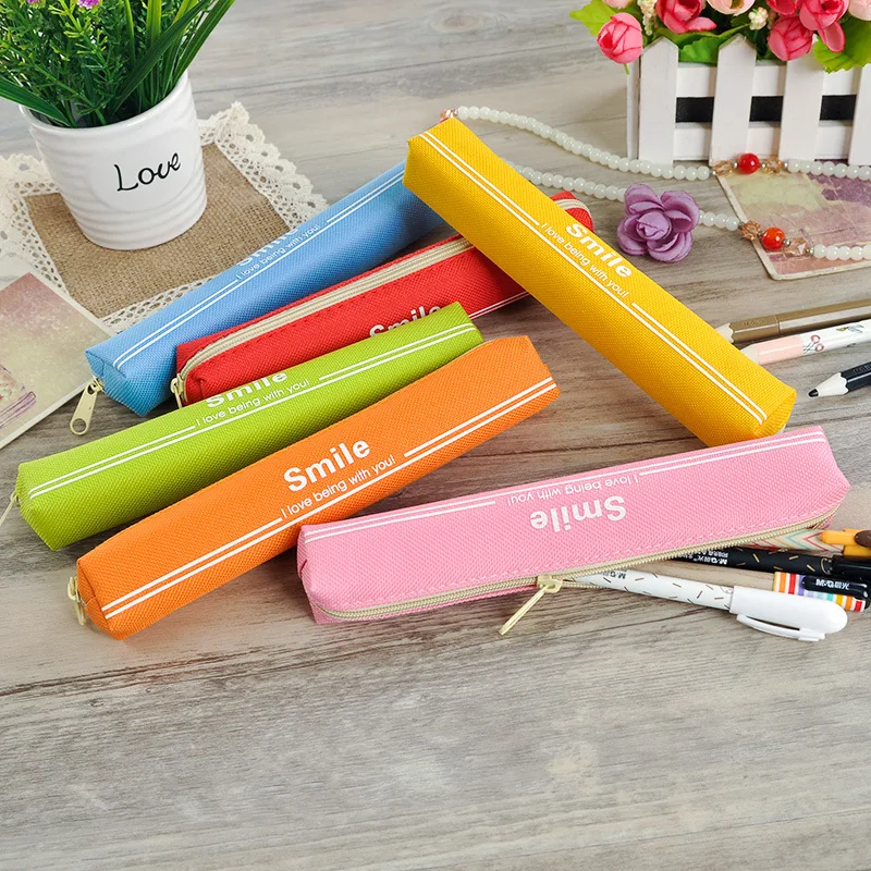Korea Cute Candy Color Pencil Case Kawaii Smile Dot Canvas Pen Bag Stationery Pouch for Girls Gift Office School Supplies
Korea Cute Candy Color Pencil Case Kawaii Smile Dot Canvas Pen Bag Stationery Pouch for Girls Gift Office School Supplies