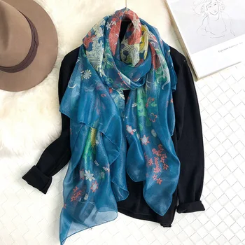 Large Size Silk Scarf Women Designer Print Foulard Beach Scarves Pashmina Ladies Shawls Wraps 2020 Fashion
Large Size Silk Scarf Women Designer Print Foulard Beach Scarves Pashmina Ladies Shawls Wraps 2020 Fashion