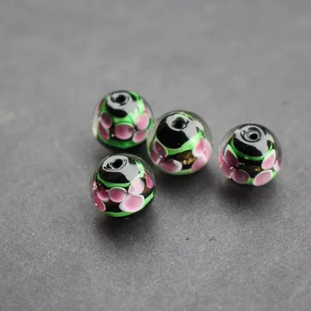 10Pcs 12mm Handmade Fine Glass lampwork beads 3 Flower sequined gold beads Black color for jewelry Wholesale and Retail
10Pcs 12mm Handmade Fine Glass lampwork beads 3 Flower sequined gold beads Black color for jewelry Wholesale and Retail