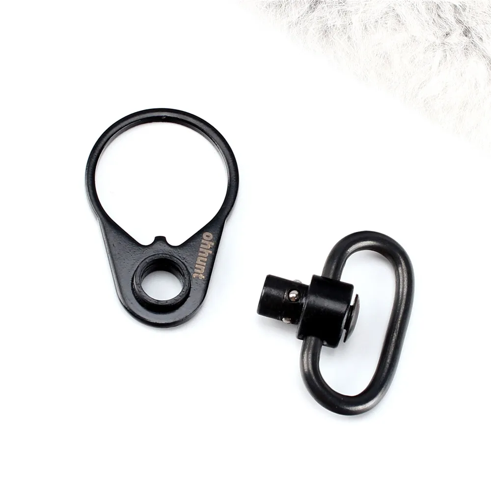 ohhunt Ambidextrous Receiver End Plate Quick Detach Steel Heavy Duty Sling Swivel Attachment Point For AR-15 LR-308 Carbine (4)