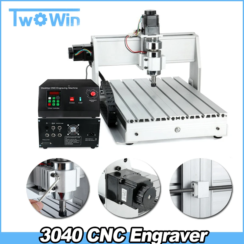 300w/800w/1.5kw CNC 3040 T-D Three-axis Threads Screw CNC Router Engraver Engraving Milling Drilling Cutting Machine
300w/800w/1.5kw CNC 3040 T-D Three-axis Threads Screw CNC Router Engraver Engraving Milling Drilling Cutting Machine