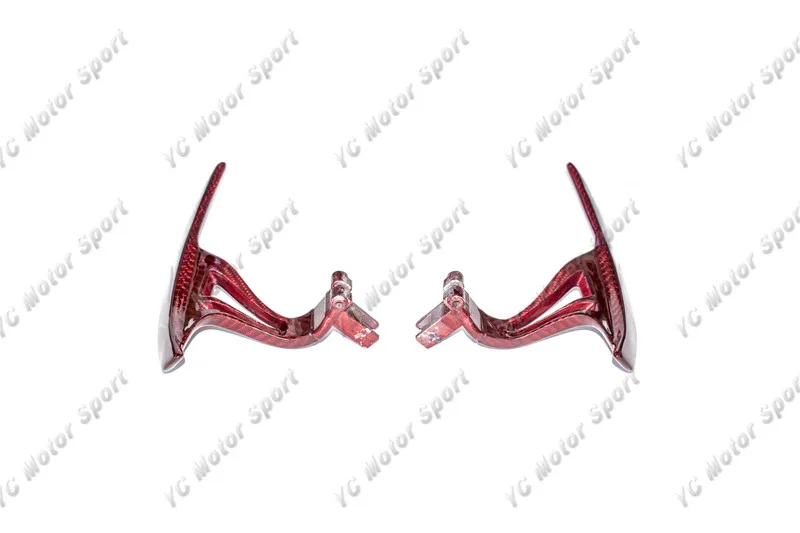 2008-2015 Nissan R35 GTR CBA DBA Lenthened Shift Paddle Red Kevlar Twill Weave Glossy Finish (3)