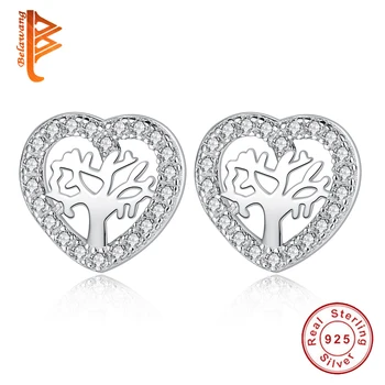 BELAWANG Classic 925 Sterling Silver Tree of Love Stud Earrings Jewelry For Women Pave CZ Crystal Heart Earrings Jewelry Gift
BELAWANG Classic 925 Sterling Silver Tree of Love Stud Earrings Jewelry For Women Pave CZ Crystal Heart Earrings Jewelry Gift