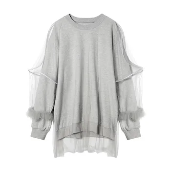 2019 Autumn Winter New Pattern Long Sleeve Pullovers O-neck Double Mesh Ruffles Solid Colour Cotton Midi Sweatshirt Women H833
2019 Autumn Winter New Pattern Long Sleeve Pullovers O-neck Double Mesh Ruffles Solid Colour Cotton Midi Sweatshirt Women H833