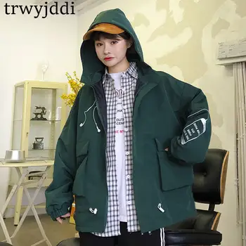 2020 Spring Autumn jacket New Korean college wind Women Hooded baseball uniform wild bf Coats loose Harajuku Jacket Gilrs N521
2020 Spring Autumn jacket New Korean college wind Women Hooded baseball uniform wild bf Coats loose Harajuku Jacket Gilrs N521