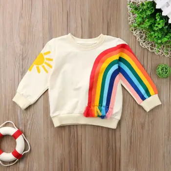 Spring Fashion Sport Active Casual Cute Baby Girls Kids Rainbow Sunshine Long Sleeve T-Shirt Clothes Blouse Sweatshirt Cardigan
Spring Fashion Sport Active Casual Cute Baby Girls Kids Rainbow Sunshine Long Sleeve T-Shirt Clothes Blouse Sweatshirt Cardigan