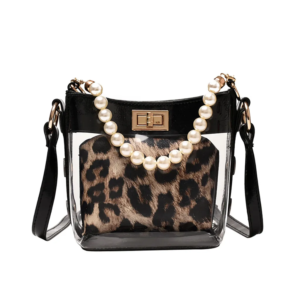 Leopard-print Leather Pearl Transparent Diagonal Bag Square Clutch Bag Handbag Beach Bag School Short Trip Summer Beach #EX
Leopard-print Leather Pearl Transparent Diagonal Bag Square Clutch Bag Handbag Beach Bag School Short Trip Summer Beach #EX