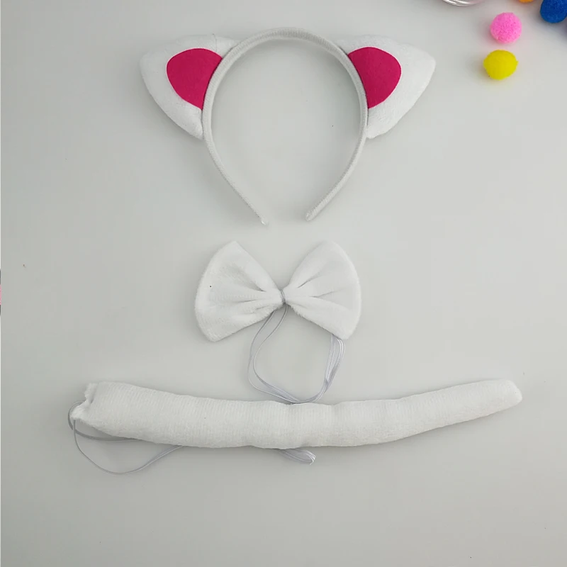 Teddy Bear Ears Bow Tie and Glove Set Childrens Bear Fancy Dress Costume