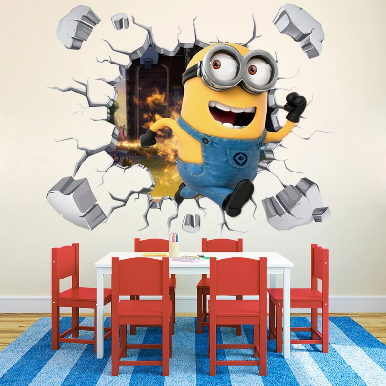 DIY Gift Minions Despicable Me 3D smashed Wall Sticker Decal Home Decor Art Mural Poster removeable Free Shipping B404
DIY Gift Minions Despicable Me 3D smashed Wall Sticker Decal Home Decor Art Mural Poster removeable Free Shipping B404