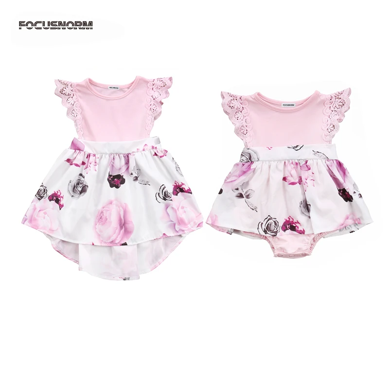 Summer Cute Little Sister Kids Girls Lace Floral Print Petal Sleeve O-Neck A-Line Dress Romper Dress
Summer Cute Little Sister Kids Girls Lace Floral Print Petal Sleeve O-Neck A-Line Dress Romper Dress