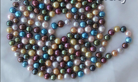 ddh003190 stunning long 65" round multicolor freshwater cultured pearl necklace
ddh003190 stunning long 65" round multicolor freshwater cultured pearl necklace