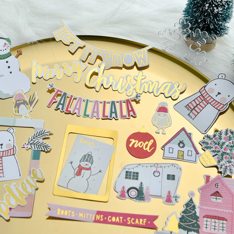 65Pcs/Set Christmas Pine Tree Party Foil Gold Die Cut Paper for DIY Scrapbooking Planner Card Making Journal Project
65Pcs/Set Christmas Pine Tree Party Foil Gold Die Cut Paper for DIY Scrapbooking Planner Card Making Journal Project