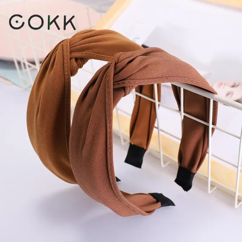 COKK Solid Color Hairband Women Cotton Fabric Knotted Headband Vintage Twist Turban Hair Accessories Wide Hair Band Headwear
COKK Solid Color Hairband Women Cotton Fabric Knotted Headband Vintage Twist Turban Hair Accessories Wide Hair Band Headwear