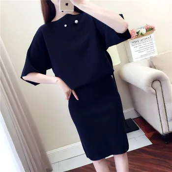 2 Piece set Women Pullover Sweater Suit Casual Solid Knitted Skirt Set Elastic O-neck Tops and Bodycon Skirt Set OL Work wear
2 Piece set Women Pullover Sweater Suit Casual Solid Knitted Skirt Set Elastic O-neck Tops and Bodycon Skirt Set OL Work wear